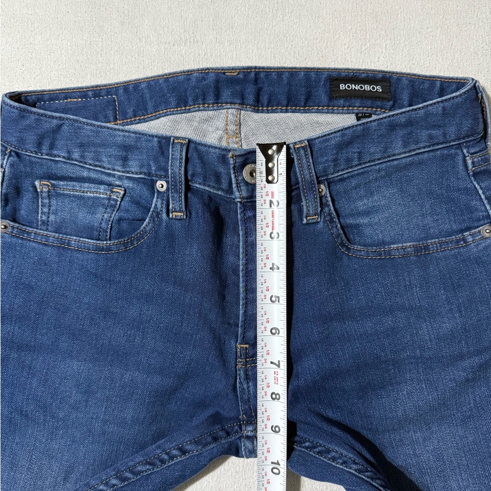 Bonobos Jeans Mens 30x31 Blue Slim Fit Low Rise Denim - Picture 4 of 10